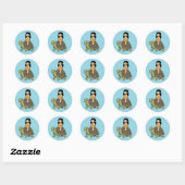 Sticker Rond Oona et la Tortue (Feuille)