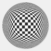 Sticker Rond Op Art (Devant)