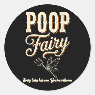 Sticker Rond op Fée Chaque grange en a une Bienvenue Humour drô