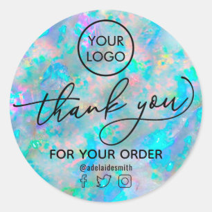 Sticker Rond opal inspiré merci classique collant rond