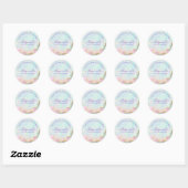 Sticker Rond Opale Pastel Affaires Merci (Feuille)
