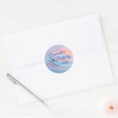 Sticker Rond Opalescent Gemstone Art 50th Birthday (Enveloppe)