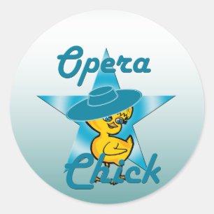 Sticker Rond Opera Chick #7