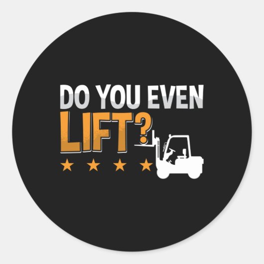 Sticker Rond Opérateur de chariot élévateur Vous Déplacez Même  (Devant)