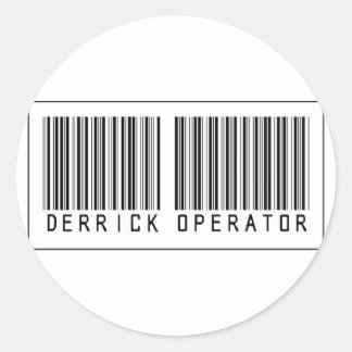 Sticker Rond Opérateur Derrick de code barre