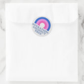 Sticker Rond Opération Coconut Tree Kamala Harris 2024 Bisexual (Sac)
