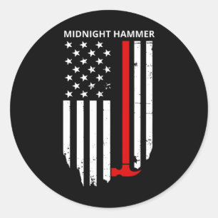 Sticker Rond Opération Jet Stealth B-2 Midnight Hammer Drapeau