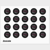 Sticker Rond Opération Mariage Robe Bachelorette Mariage (Feuille)