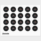Sticker Rond Opération Midnight Hammer - Drapeau Usa Midnight H (Feuille)