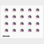 Sticker Rond Opération Midnight Hammer - Drapeau Usa Midnight H (Feuille)