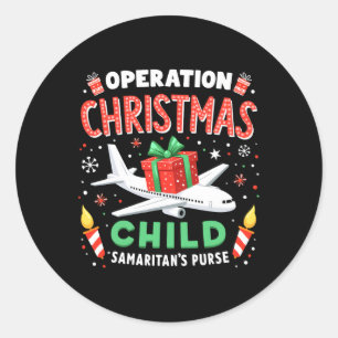 Sticker Rond Opération Noël Enfant Funny Famille Correspondant