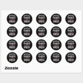 Sticker Rond Opération Robe Mariage (Feuille)