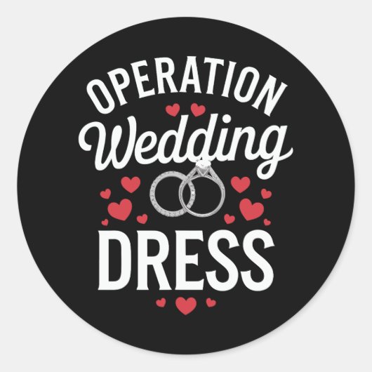 Sticker Rond Opération Robe Mariage (Devant)
