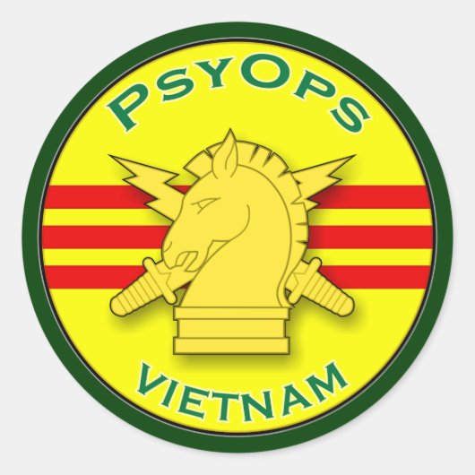 Sticker Rond Opérations psychologiques - Vietnam (Devant)