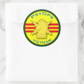 Sticker Rond Opérations psychologiques - Vietnam (Sac)