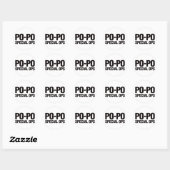 Sticker Rond Opérations Spéciales Po-Po (Feuille)