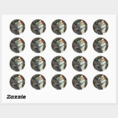 Sticker Rond Ophelia - chat persan noir (Feuille)