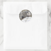 Sticker Rond Opossum Love (Sac)