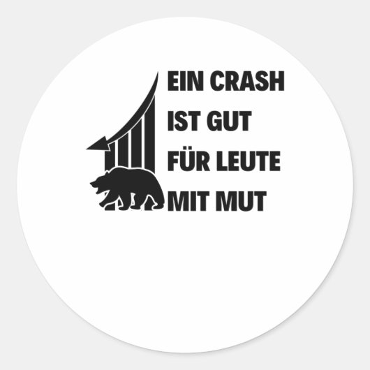 Sticker Rond Opportunités de solution de crise du marché stock (Devant)