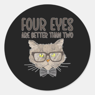 Sticker Rond Opticiens Opticiens Opticiens À Quatre Yeux