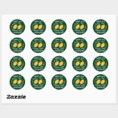 Sticker Rond Optimisme de limonade, citrons d'été (Feuille)