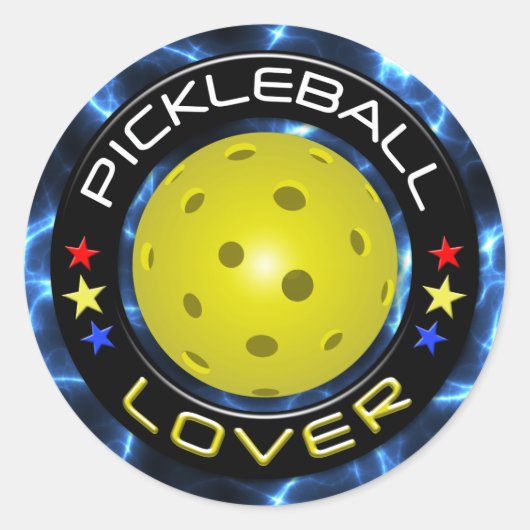 Sticker Rond Options de Pickball Lover 1 (Devant)