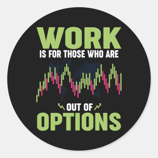 Sticker Rond Options Trading Stock Market Day Trading Investiss (Devant)
