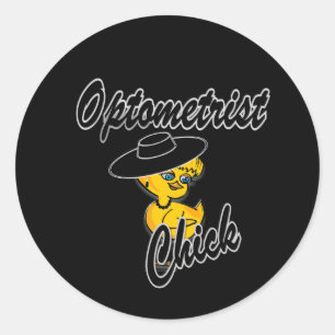 Sticker Rond Optométriste Chick #4