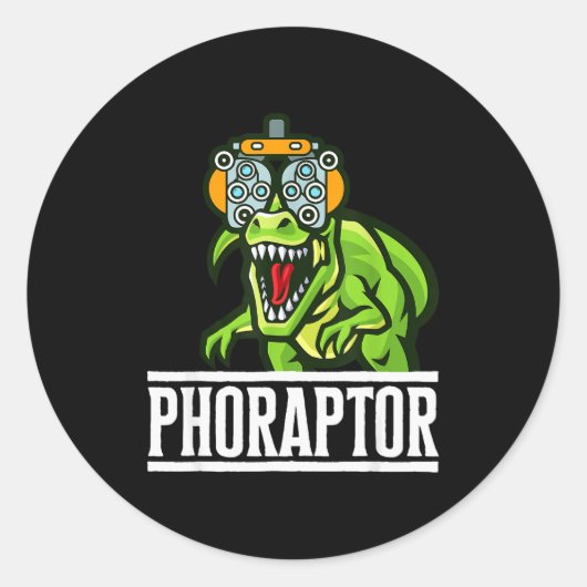 Sticker Rond Optometry Machine Phoropter Funny Optometrist Phor (Devant)