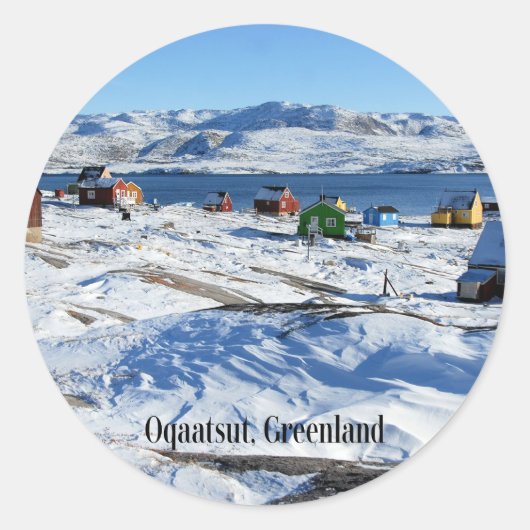Sticker Rond Oqaatsut (Rodebay) Groenland (Devant)
