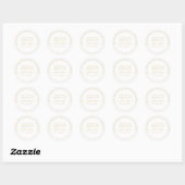 Sticker Rond Or Blanc espagnol Boda Gracias Mariage Merci (Feuille)