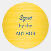Sticker Rond Or Brossé Modifiable Signé Par L'Auteur (Devant)