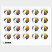 Sticker Rond Or de montagne (Feuille)
