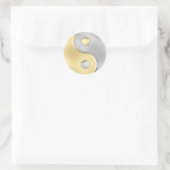Sticker Rond Or et argent Yin et Yang (Sac)