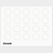 Sticker Rond Or et Blanc Vierges (Feuille)