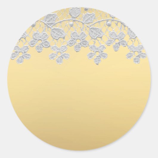 Sticker rond or et dentelle (Devant)