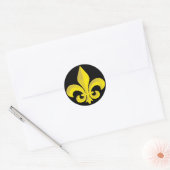 Sticker Rond Or Fleur De Lis (Enveloppe)