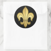 Sticker Rond Or Fleur de lis (Sac)