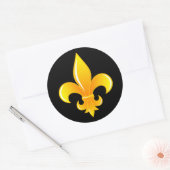 Sticker Rond Or Fleur De Lis (Enveloppe)