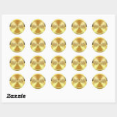 Sticker Rond Or gravé sur mesure (Feuille)