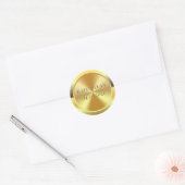 Sticker Rond Or gravé sur mesure (Enveloppe)