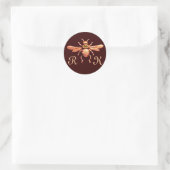 STICKER ROND OR HONEY BEE / BEEKEEPER BEEKEEPER MONOGRAM (Sac)