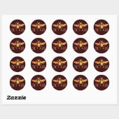 STICKER ROND OR HONEY BEE / BEEKEEPER BEEKEEPER MONOGRAM (Feuille)