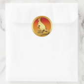 STICKER ROND OR KANGAROO (Sac)