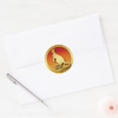 STICKER ROND OR KANGAROO (Enveloppe)