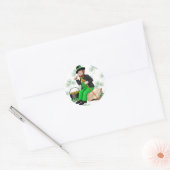 Sticker Rond Or Leprechaun (Enveloppe)