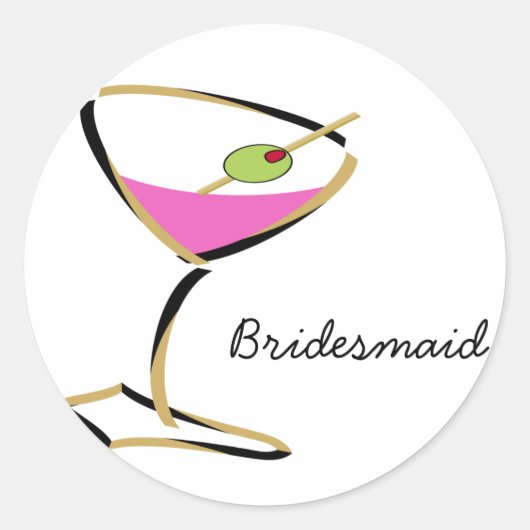 Sticker Rond or martini (Devant)