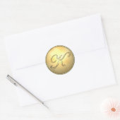 Sticker Rond or_monogramme (Enveloppe)