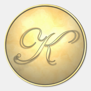 Sticker Rond or_monogramme