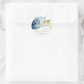 STICKER ROND OR NAVY SOUS-MARIN POISSON DE MER MARIAGE CLASSIQU (Sac)